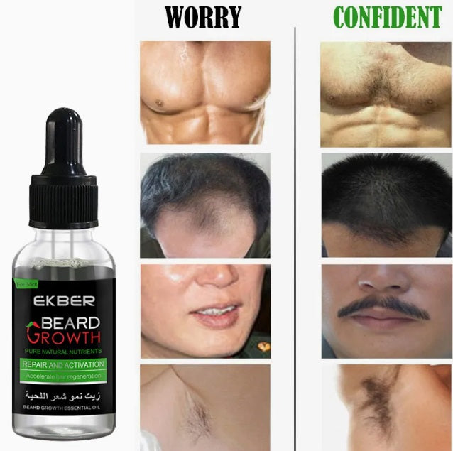 Aceite Esencial Natural De Alta Calidad Para El Crecimiento De La Barba