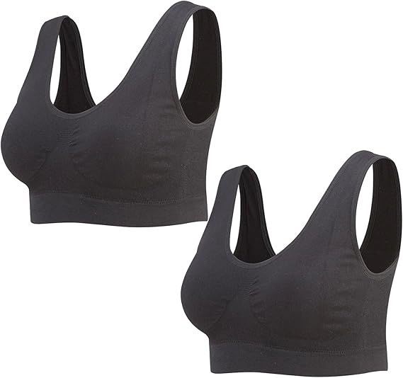 Sujetador Deportivo | Sin costuras | Negro | S/M | Para Mujer