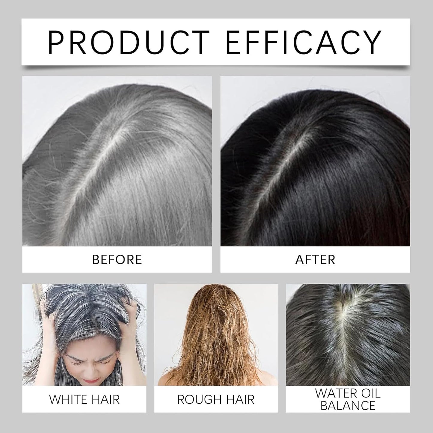 CHAMPÚ TINTE INSTANTÁNEO 3 EN 1 PARA CABELLO NEGRO