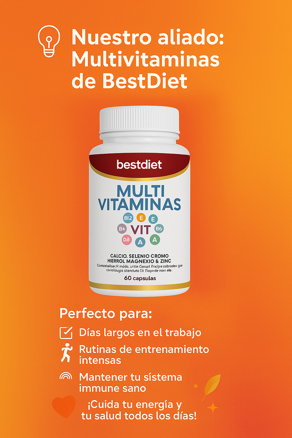 Multivitaminas 60 Cápsulas – Energía, Inmunidad y Bienestar