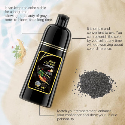 CHAMPÚ TINTE INSTANTÁNEO 3 EN 1 PARA CABELLO NEGRO